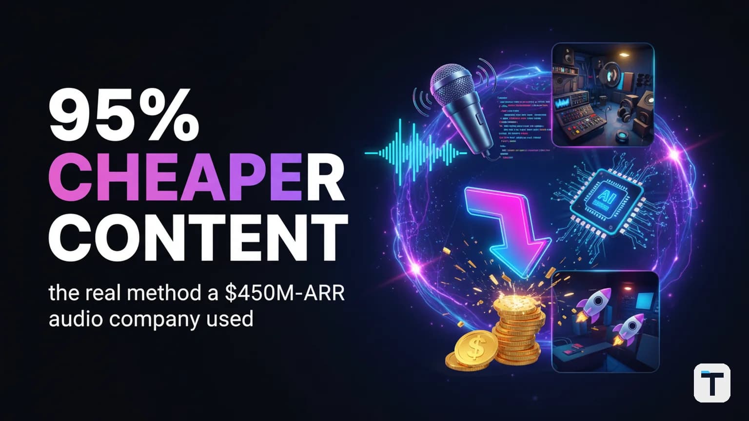 How to Reduce Content Production Costs With AI: The 95% Method a $450M-ARR Audio Company Actually Used
