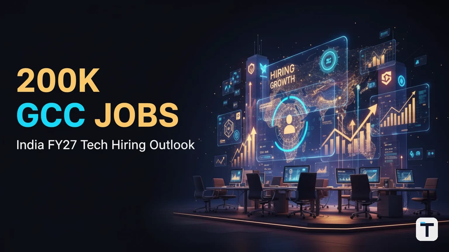 India's GCC Hiring Holds at 200,000 for FY27 While IT Services Rebounds: What the Data Says